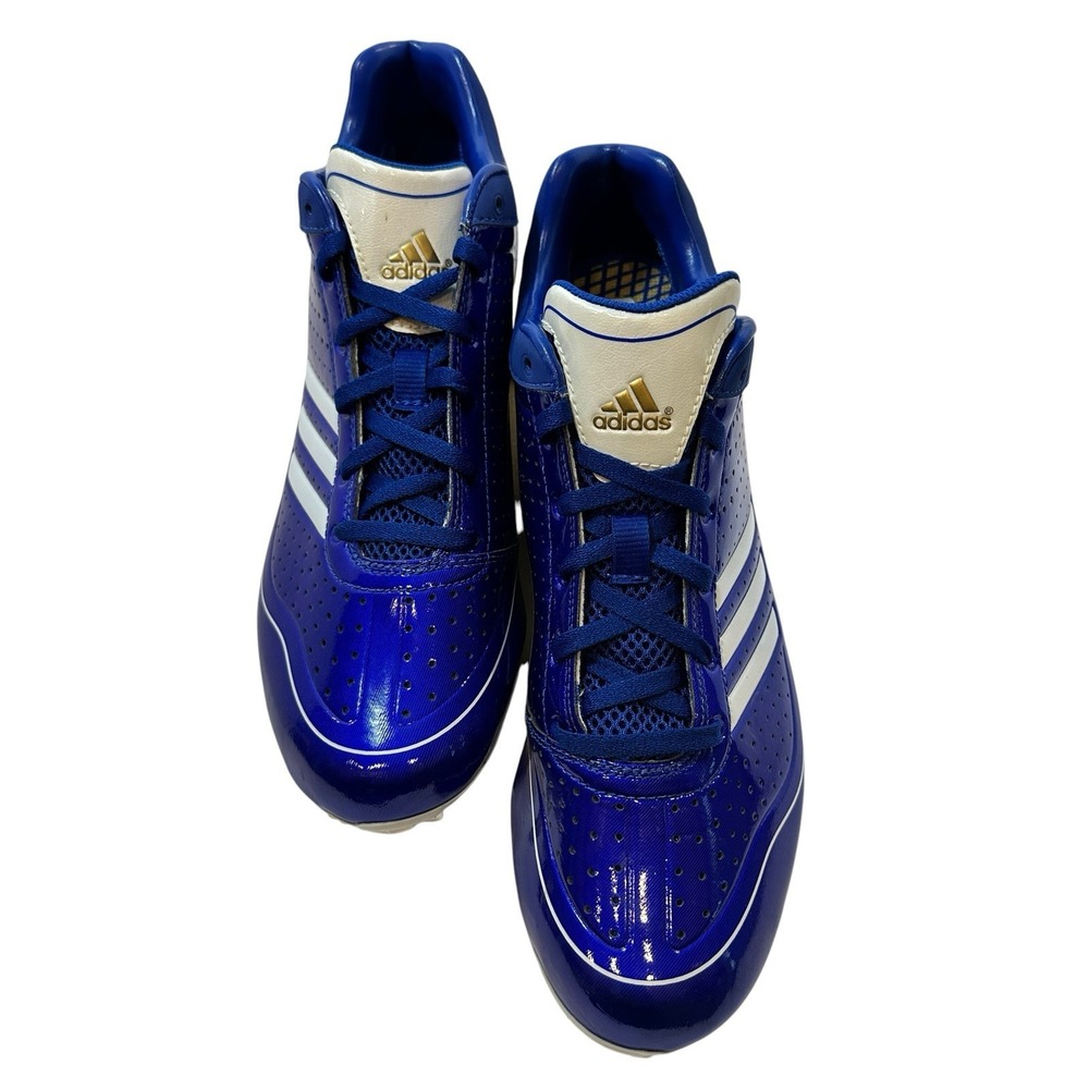 Adidas Adizero Metal Baseball Cleats Blue White Men's US 9.5 G24749 Lightweight